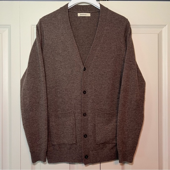 WoolOvers women’s Merino wool/Cashmere blend gray cardigan. Size S. - Picture 1 of 7